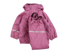 CeLaVi mellow mauve rainwear pants and jacket with fleece lining